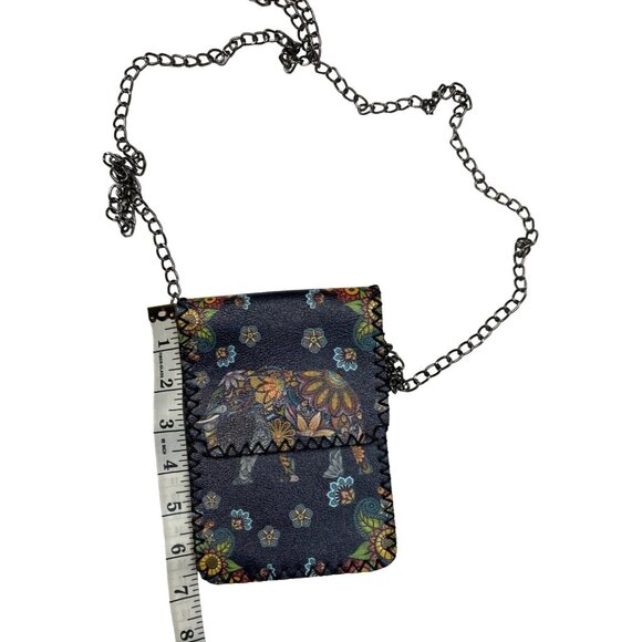 Small Minimalist Crossbody Colorful Floral Elephant Boho Gypsy Purse - Picture 4 of 6